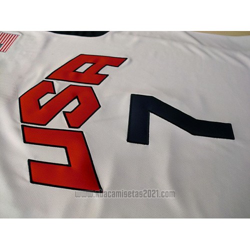Camiseta USA 2012 Russell Westbrook #7 Blanco